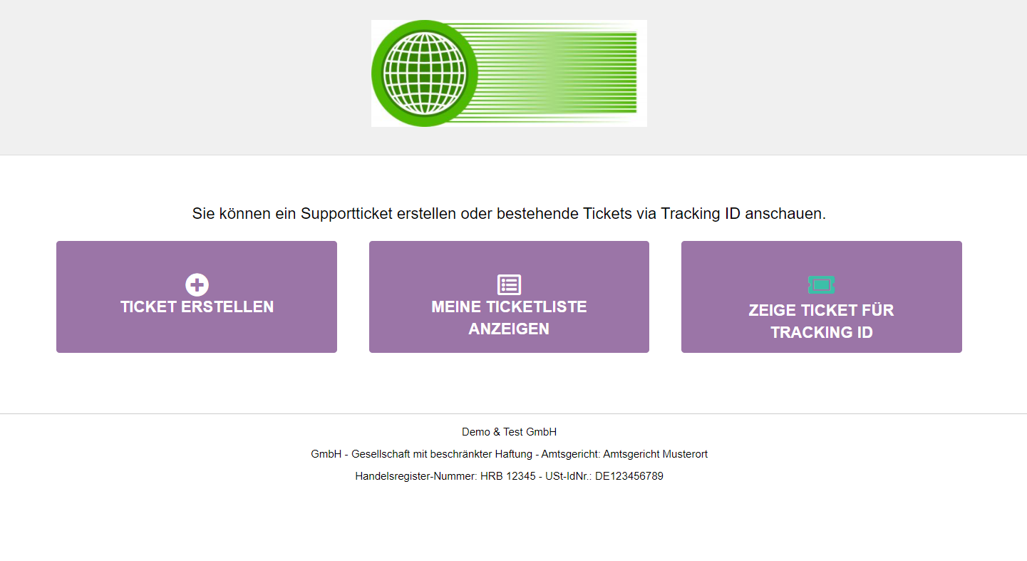 Ticket-Erstellung im Self-Service